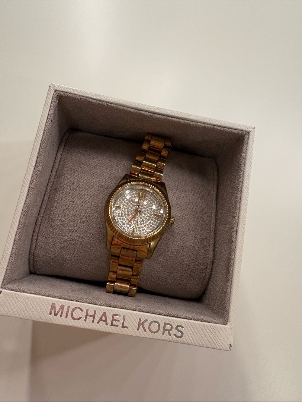 Michael Kors Gold Crystal Pavé Bracelet Watch
